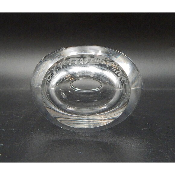 Orrefors Sven Palmqvist Crystal Bud Small Vase Etched Flower 5 1/4 In Signed - Picture 7 of 8